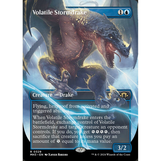 Volatile Stormdrake, 329, rare, Magic: The Gathering, Modern Horizons 3