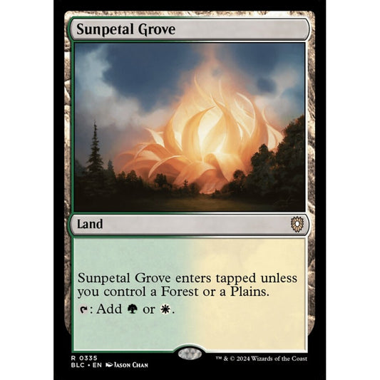 Sunpetal Grove, 335, rare, Magic: The Gathering, Bloomburrow
