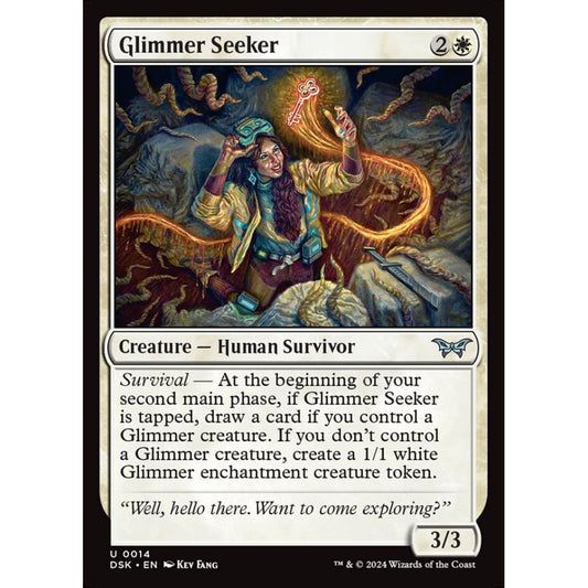 Glimmer Seeker, 14, uncommon, Magic: The Gathering, Duskmourn: House of Horror