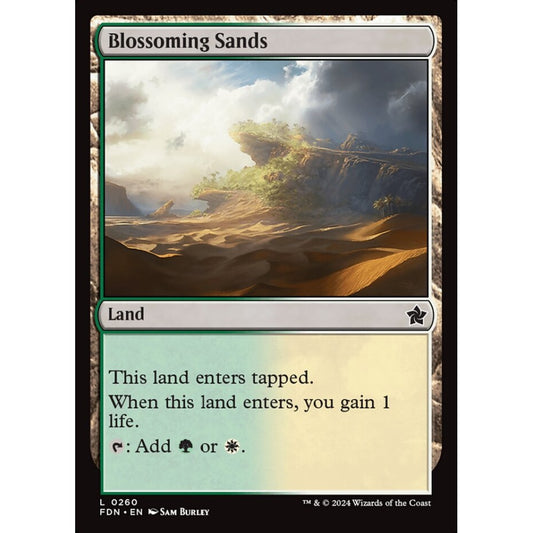 Blossoming Sands, 260, common, Magic: The Gathering, Foundations