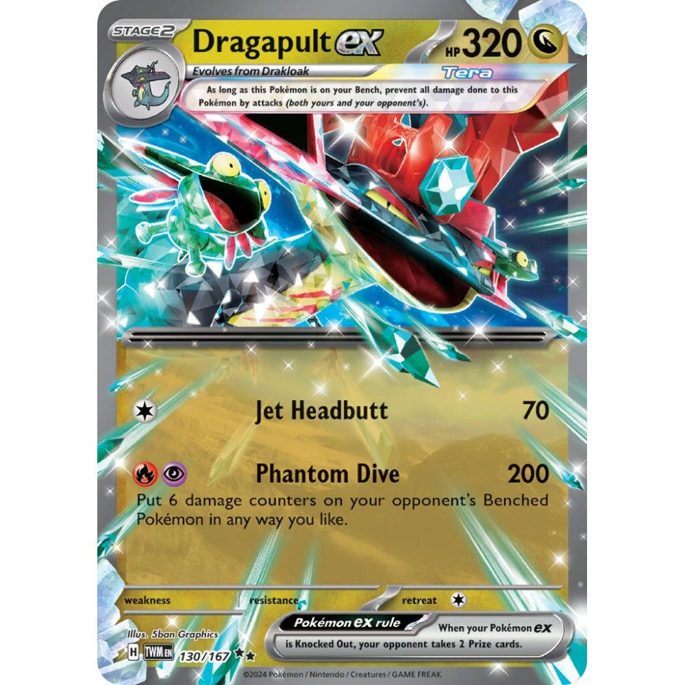 Dragapult ex Double Rare 130/167 Pokemon Card Game Twilight Masquerade