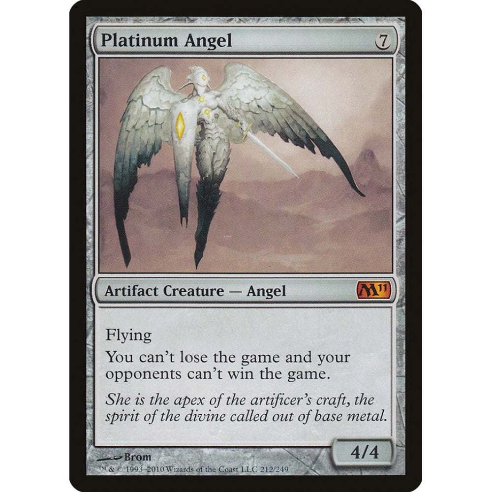 Platinum Angel mythic 212 Magic the Gathering Magic 2011