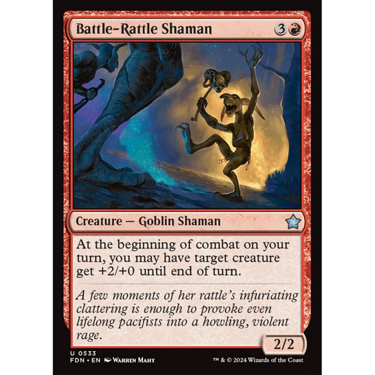 Battle-Rattle Shaman, 533, uncommon, Magic: The Gathering, Foundations