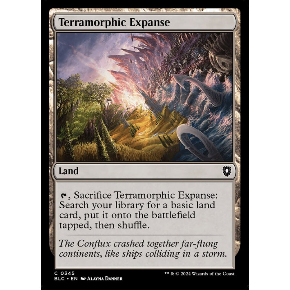 Terramorphic Expanse, 345, common, Magic: The Gathering, Bloomburrow