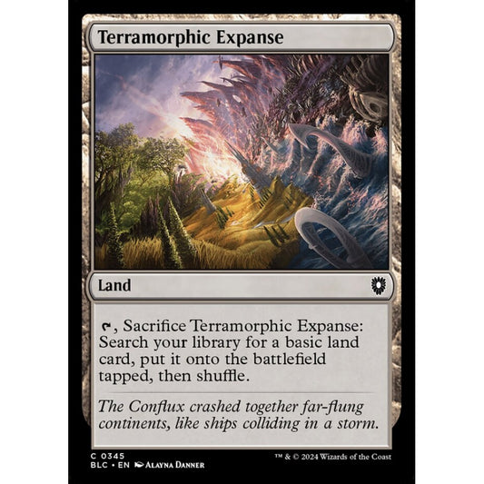Terramorphic Expanse, 345, common, Magic: The Gathering, Bloomburrow