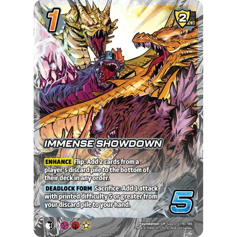 Immense Showdown GDZ01 178/186 GDZ01 Universus Godzilla: Reign of Kaiju Foundation UR