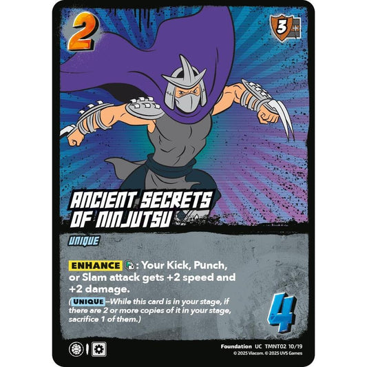 Ancient Secrets of Ninjutsu 10/19 TMNT02 Universus Teenage Mutant Ninja Turtles Starter Deck Foundation UC