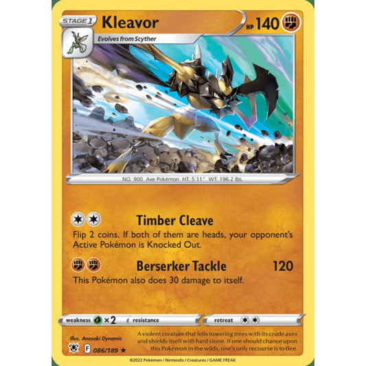 Kleavor Holo Rare 086/189 Pokemon Card Game Astral Radiance
