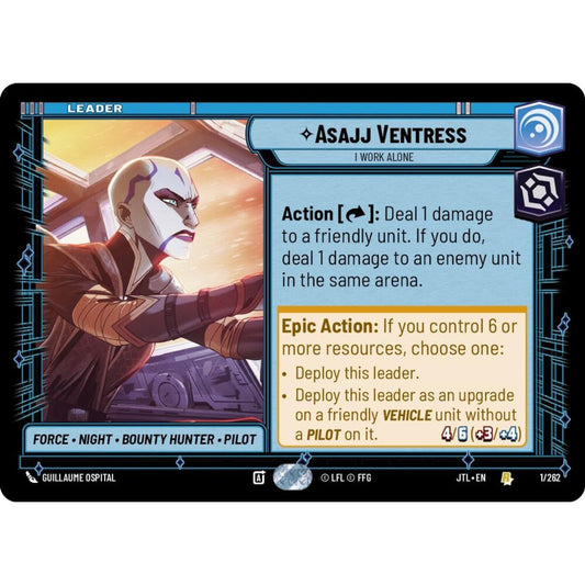 Asajj Ventress, R, JTL 001), Star Wars Unlimited