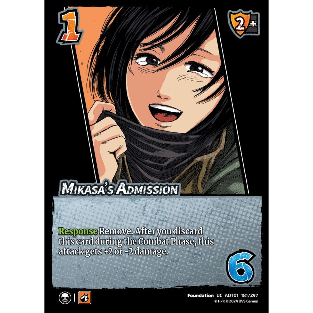 Mikasa's Admission, 181/297, UC, UniVersus, Attack on Titan: Battle for Humanity