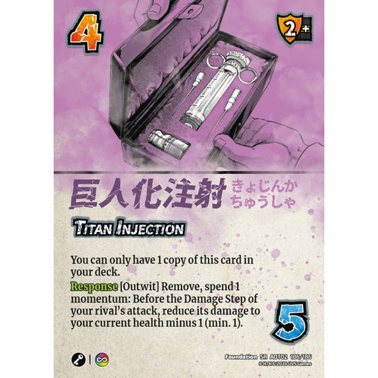 Titan Injection, 186/186, AOT02, Universus, Attack on Titan: Origins of Power, Foundation, SR