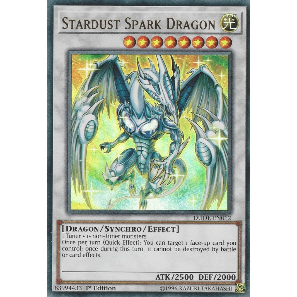 Stardust Spark Dragon DUDE-EN012 Ultra Ultra Rare Yu-Gi-Oh Duel Devastator in Art