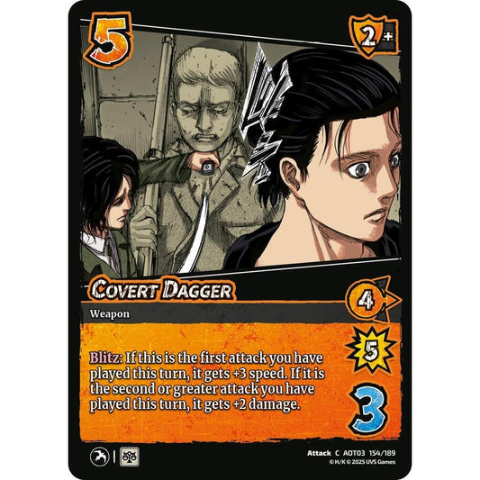 Covert Dagger 154/189 AOT03 Universus Attack on Titan: Apocalypse Attack C