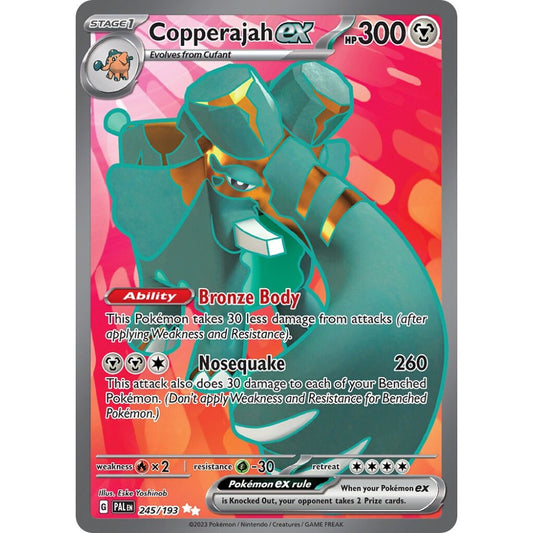 Copperajah ex Ultra Rare 245/193 Pokemon Card Game Paldea Evolved