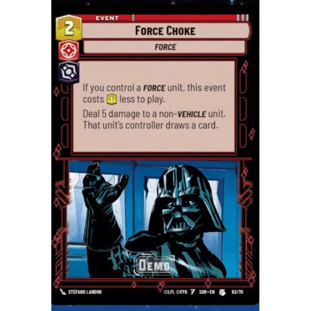 Force Choke, 139, U, Star Wars Unlimited, Sparks Of Rebellion