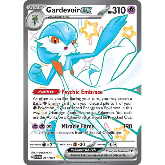 Gardevoir ex Shiny Ultra Rare 217/091 Pokemon Card Game Paldean Fates