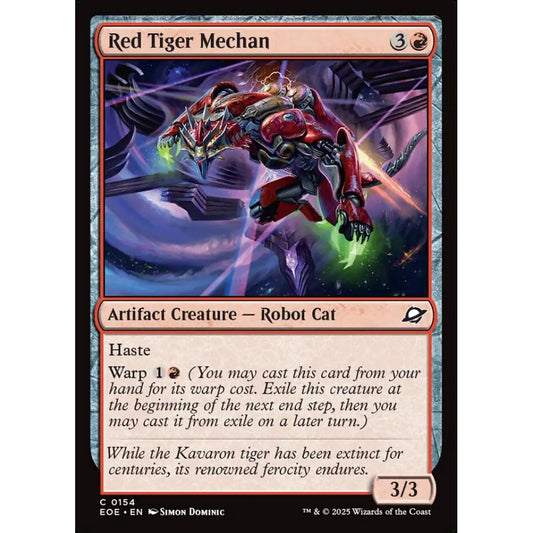 Red Tiger Mechan common 154 Magic the Gathering Edge of Eternities