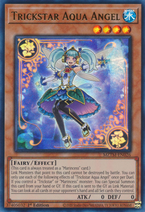 Trickstar Aqua Angel MZTM-EN026 Collector's Rare Collector's Rare Yu-Gi-Oh Maze of the Master in Art