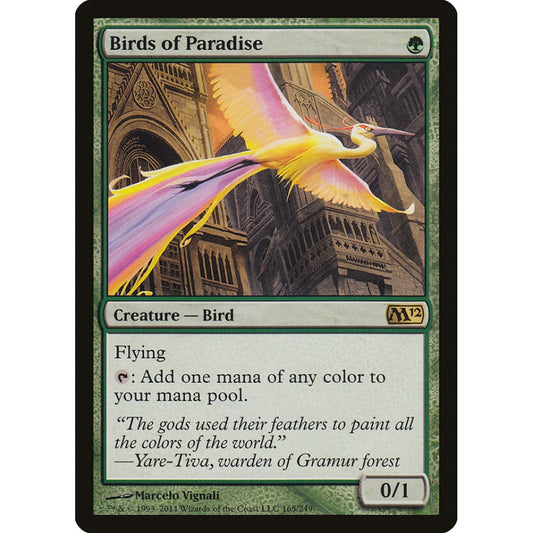 Birds of Paradise rare 165 Magic the Gathering Magic 2012