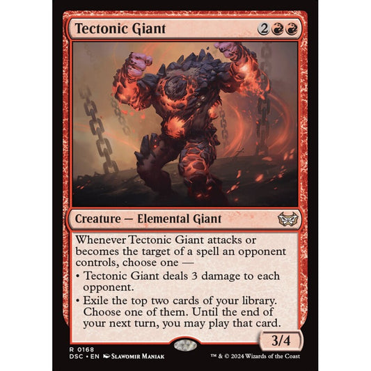 Tectonic Giant, 168, rare, Magic: The Gathering, Duskmourn: House of Horror