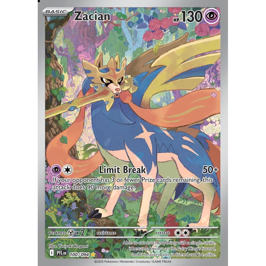 Zacian Illustration Rare 100/094 Pokemon Card Game Phantasmal Flames