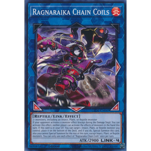 Ragnaraika Chain Coils, LEDE-EN049, Super Rare, Yu-Gi-Oh!, Legacy of Destruction
