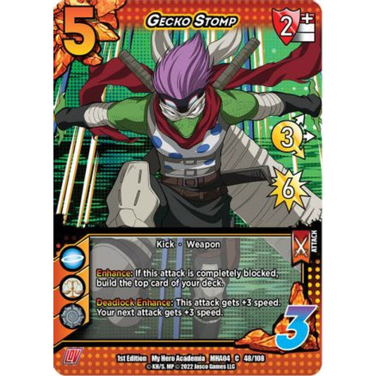 Gecko Stomp, 048/108, C, UniVersus, MHA04 League of Villains