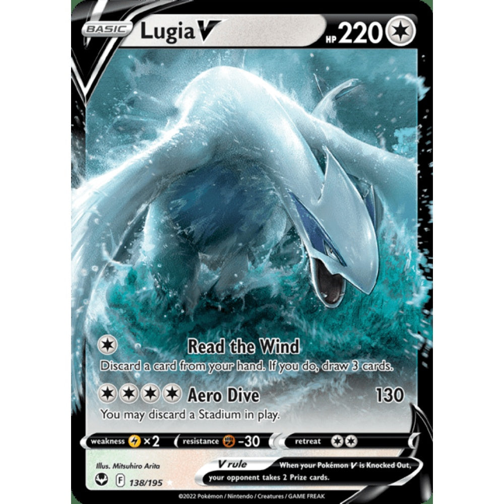Lugia V Double Rare 138/195 Pokemon Card Game Silver Tempest