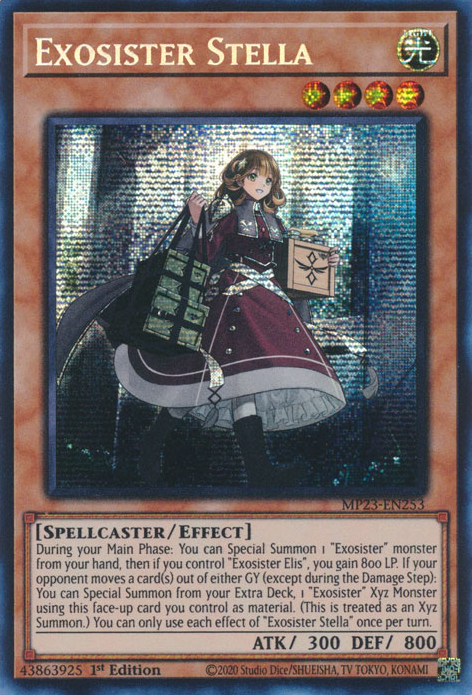 Exosister Stella MP23-EN253 Prismatic Prismatic Secret Rare Yu-Gi-Oh 25th Anniversary Tin: Dueling Heroes Mega Pack in Art