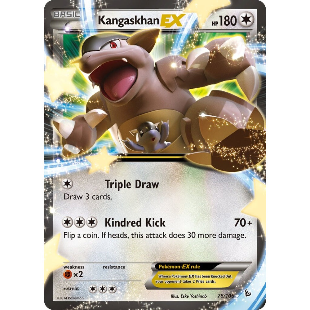 Kangaskhan-EX Rare Holo EX 78/106 Pokemon Card Game Flashfire