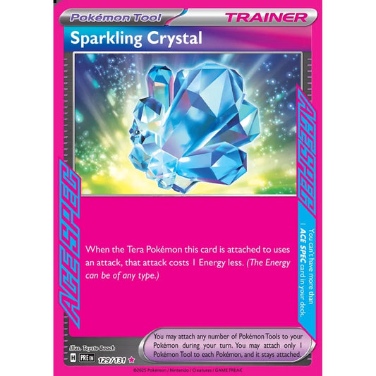Sparkling Crystal ACE SPEC Rare 129/131 Pokemon Card Game Prismatic Evolutions