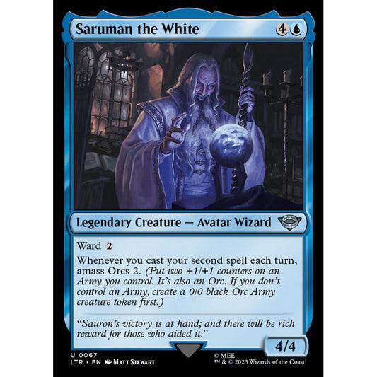 Saruman the White, uncommon, 67, Magic the Gathering, The Lord of the Rings: Tales of Middle-earth