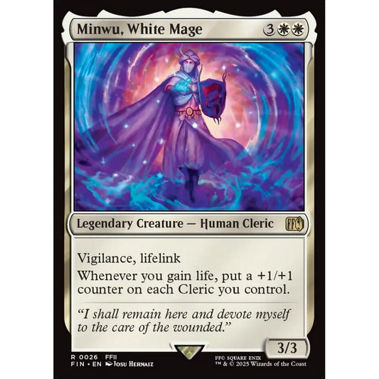 Minwu, White Mage rare 26 Magic the Gathering Final Fantasy