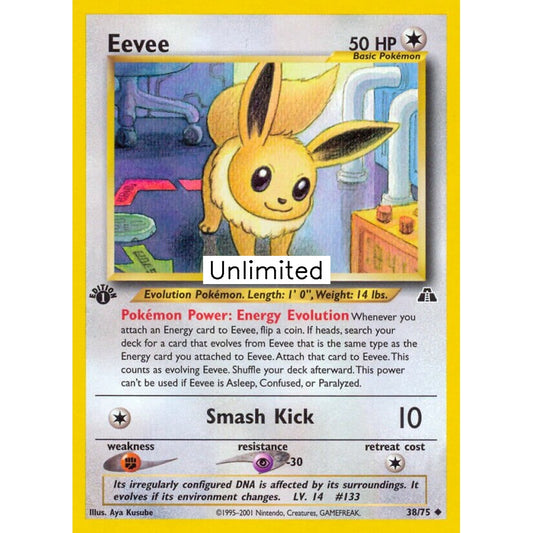 Eevee Uncommon 38/75 Pokemon Card Game Neo Discovery