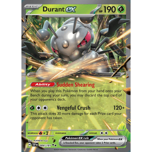 Durant ex Double Rare 004/191 Pokemon Card Game Surging Sparks