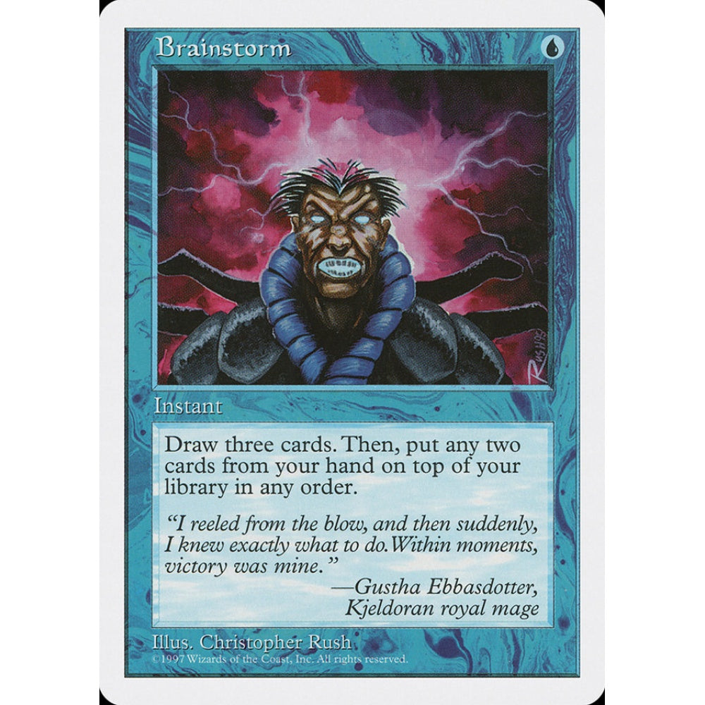 Brainstorm common 76 Magic the Gathering Fifth Edition