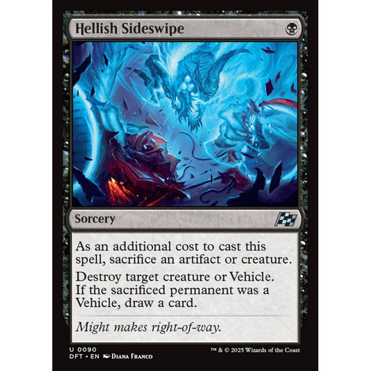 Hellish Sideswipe, 90, uncommon, Magic: The Gathering, Aetherdrift