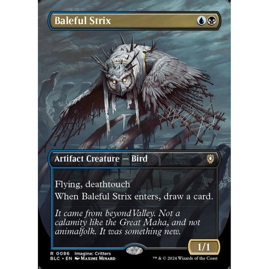 Baleful Strix, 86, rare, Magic: The Gathering, Bloomburrow