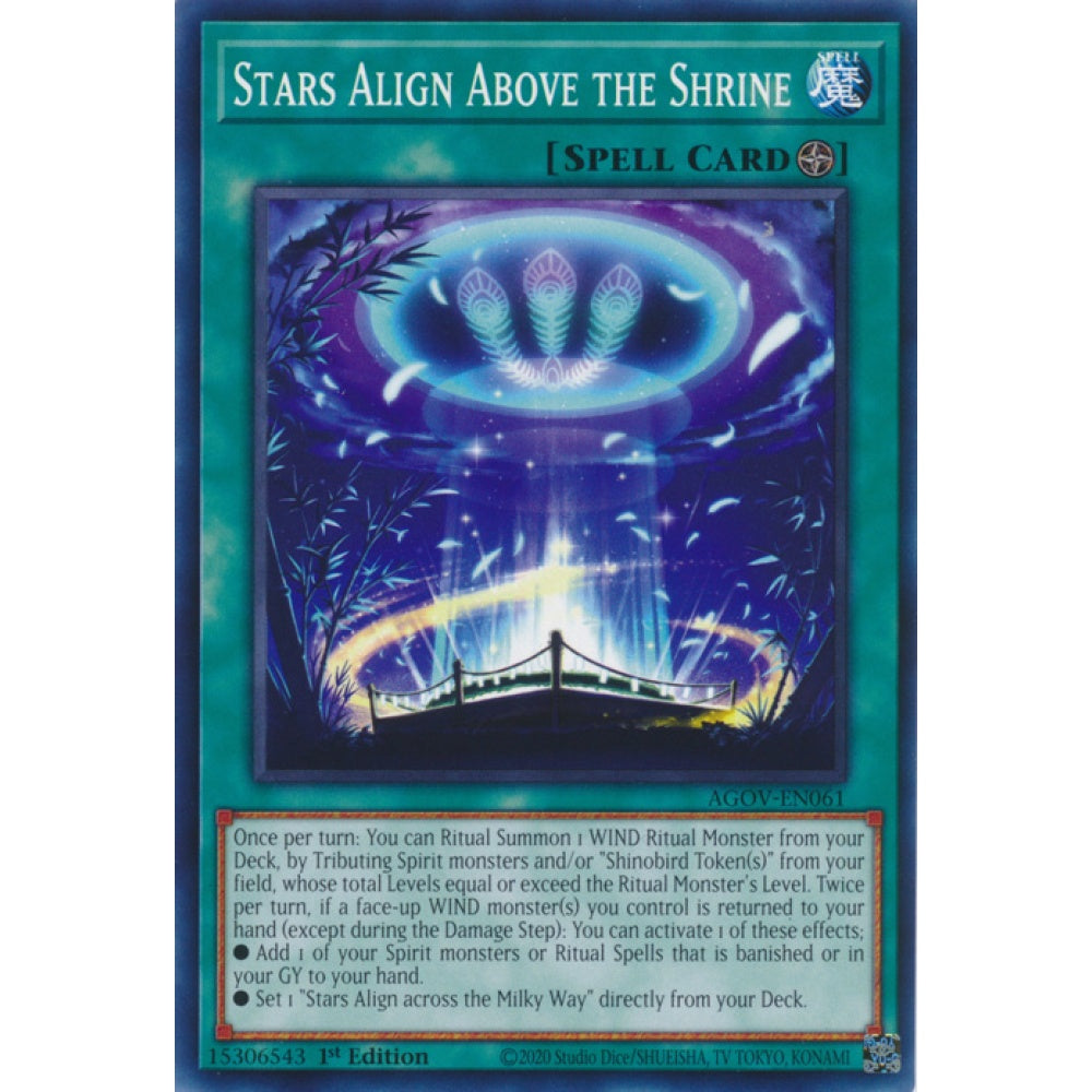 Stars Align Above the Shrine AGOV-EN061 Common Common Yu-Gi-Oh Age of Overlord in Art