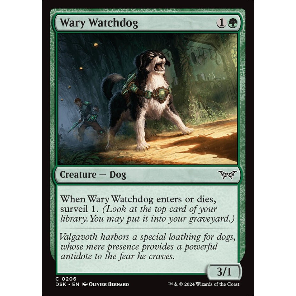 Wary Watchdog, 206, common, Magic: The Gathering, Duskmourn: House of Horror