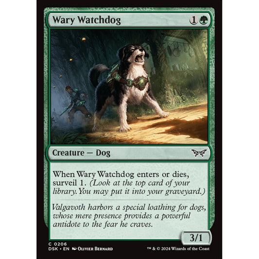 Wary Watchdog, 206, common, Magic: The Gathering, Duskmourn: House of Horror