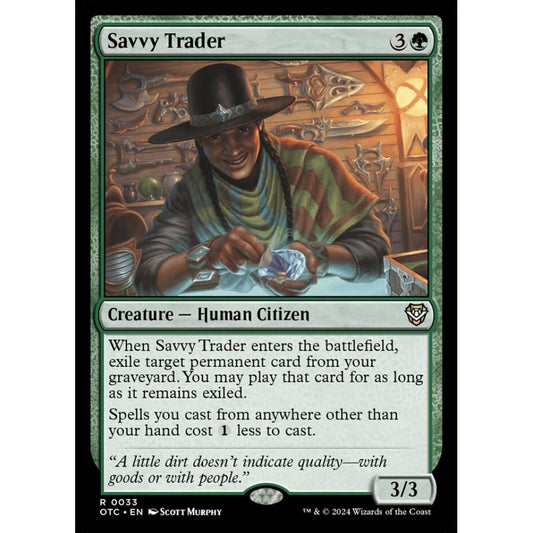 Savvy Trader, 33, rare, Magic: The Gathering, Outlaws of Thunder Junction