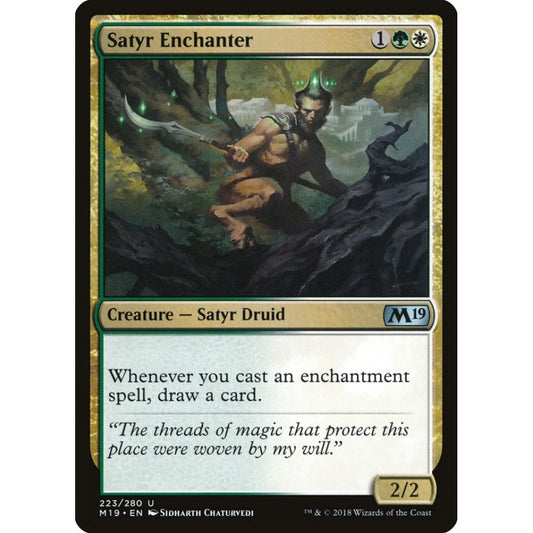 Satyr Enchanter uncommon 223 Magic the Gathering Core Set 2019