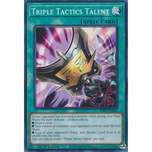 Triple Tactics Talent RA01-EN063 Super Yu-Gi-Oh 25th Anniversary Rarity Collection
