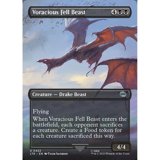 Voracious Fell Beast, uncommon, 422, Magic the Gathering, The Lord of the Rings: Tales of Middle-earth