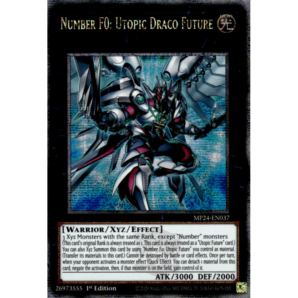 Number F0: Utopic Draco Future, MP24-EN037, Quarter Century Secret Rare, Yu-Gi-Oh!, 25th Anniversary Tin: Dueling Mirrors