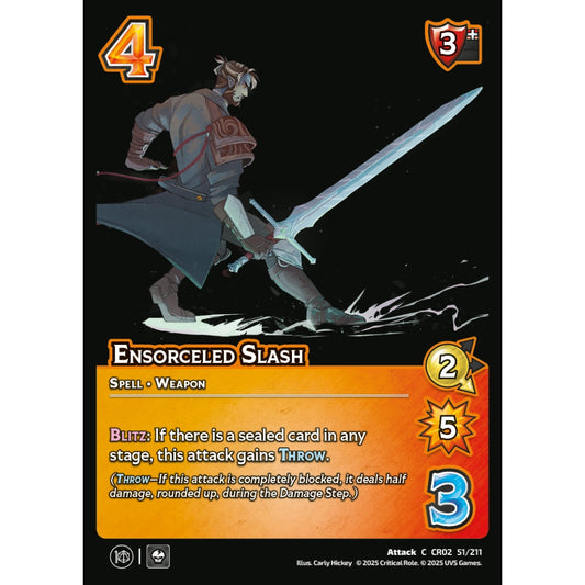 Ensorceled Slash, 51/211, CR02, Universus, Critical Role: Heroes Of Exandria, Attack, C