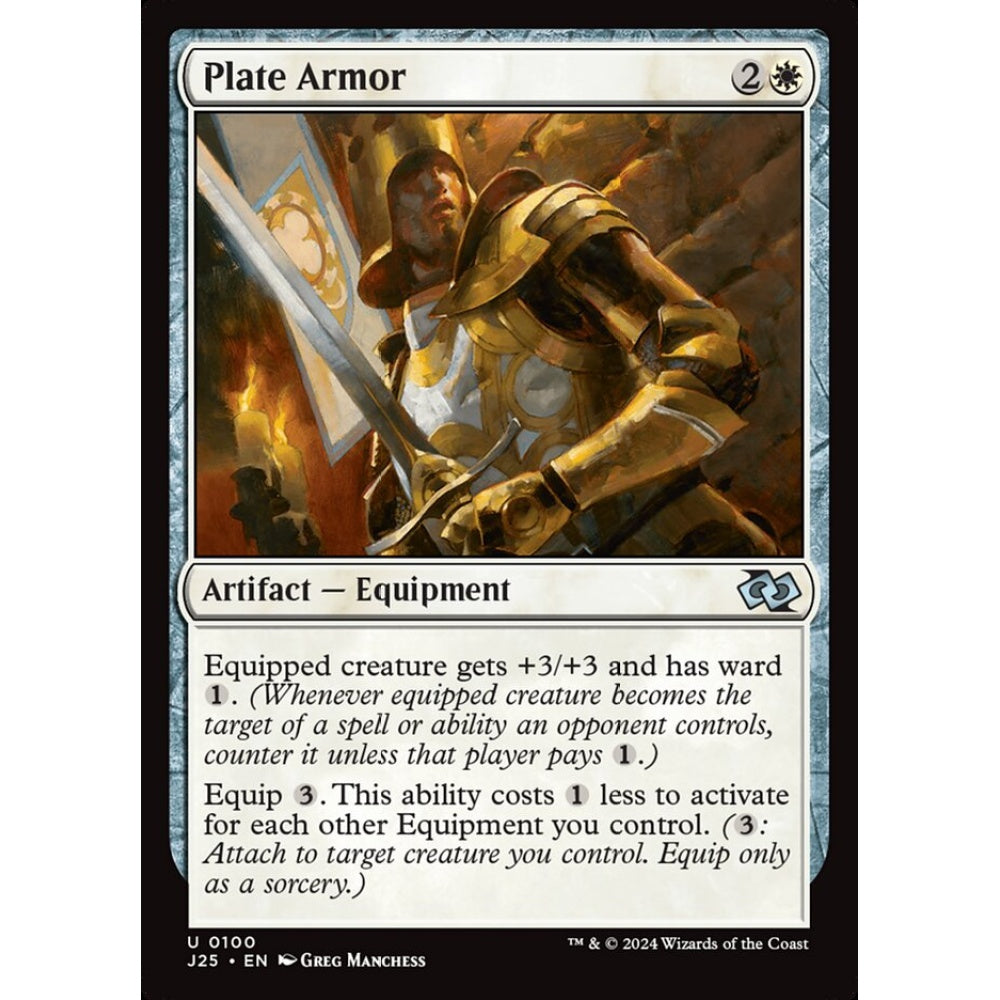 Plate Armor, 100, uncommon, Magic: The Gathering, Foundations Jumpstart