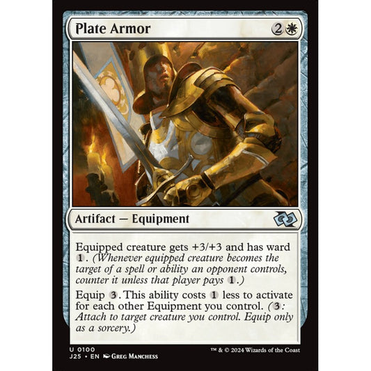 Plate Armor, 100, uncommon, Magic: The Gathering, Foundations Jumpstart