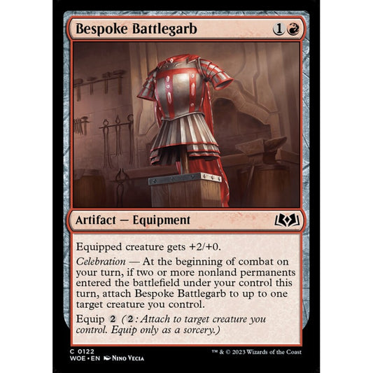 Bespoke Battlegarb, common, 122, Magic the Gathering, Wilds of Eldraine